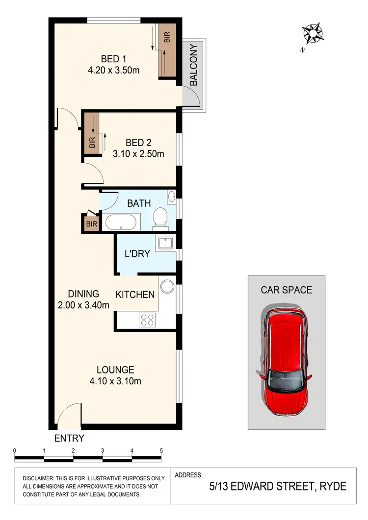 Floorplan of Homely unit listing, 5/13 Edward Street, Ryde NSW 2112