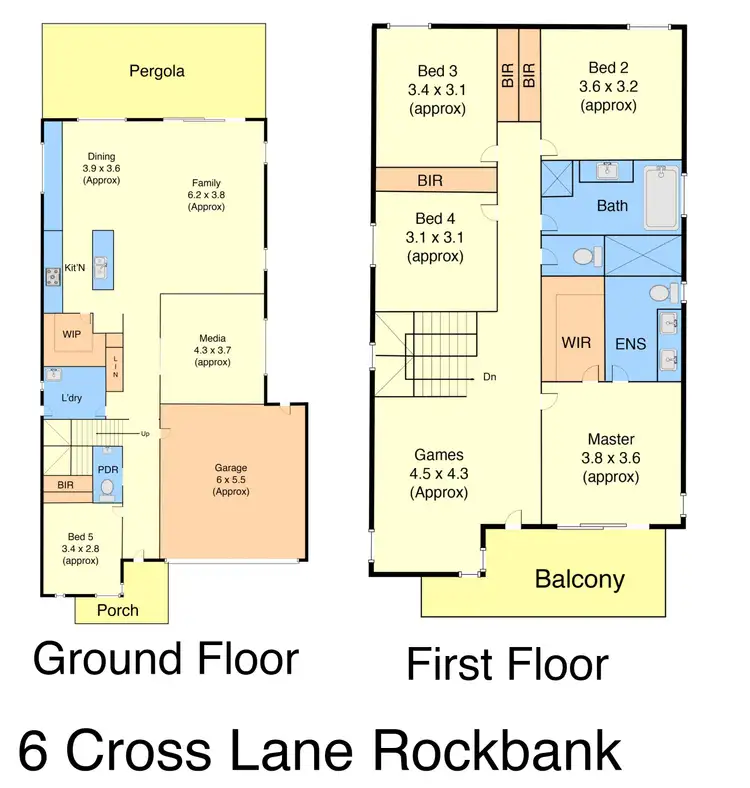 Floorplan of Homely house listing, 6 Cross Lane, Aintree VIC 3336