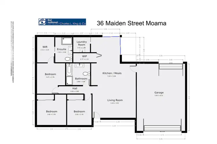 Floorplan of Homely house listing, 36 Maiden Street, Moama NSW 2731