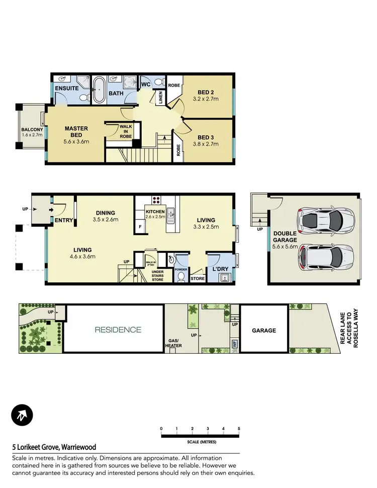 Floorplan of Homely townhouse listing, 5 Lorikeet Grove, Warriewood NSW 2102