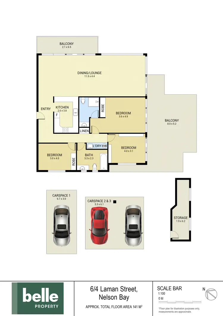 Floorplan of Homely apartment listing, 6/4 Laman Street, Nelson Bay NSW 2315