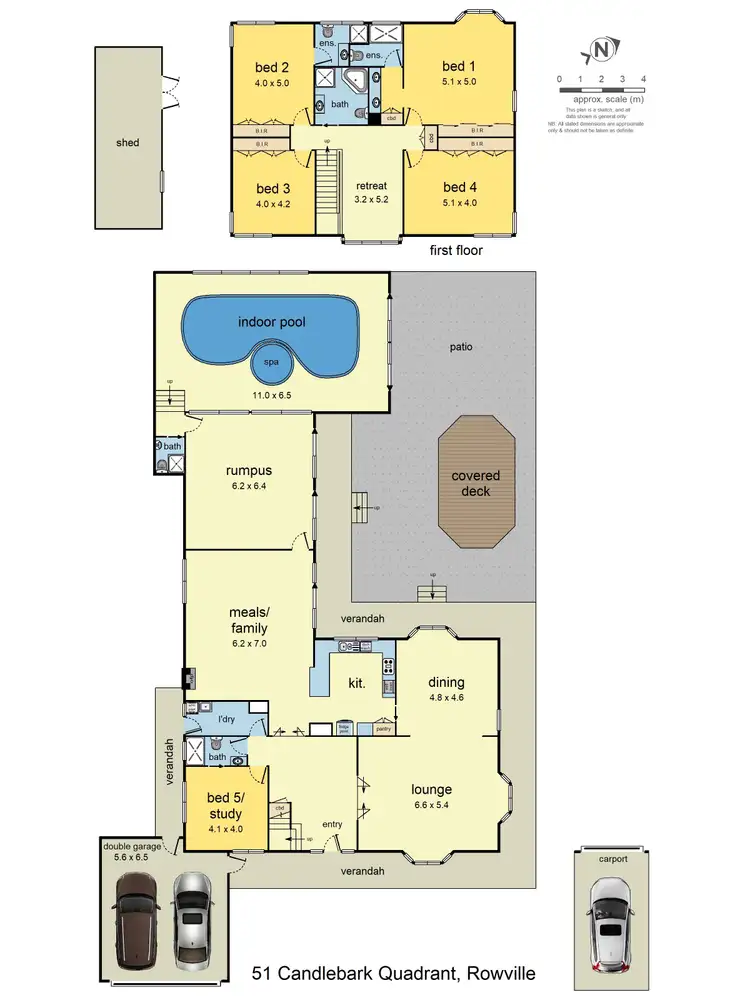 Floorplan of Homely house listing, 51 Candlebark Quadrant, Rowville VIC 3178