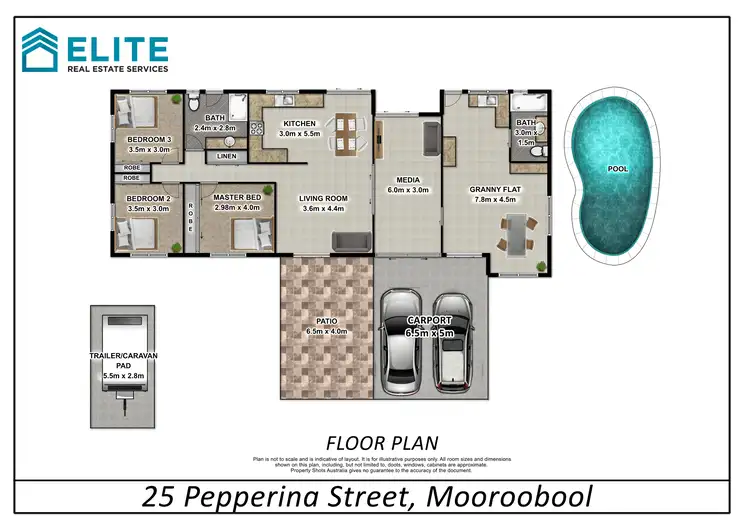 Floorplan of Homely house listing, 25 Pepperina Street, Mooroobool QLD 4870