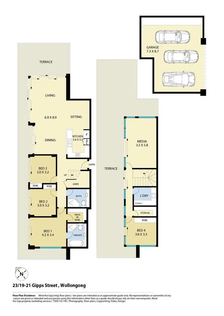 Floorplan of Homely apartment listing, Level 8/23/19-21 Gipps Street, Wollongong NSW 2500