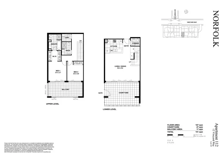 Floorplan of Homely apartment listing, 112/10-16 Vineyard Way, Breakfast Point NSW 2137