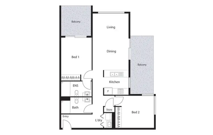 Floorplan of Homely apartment listing, 122/61 John Gorton Drive, Wright ACT 2611