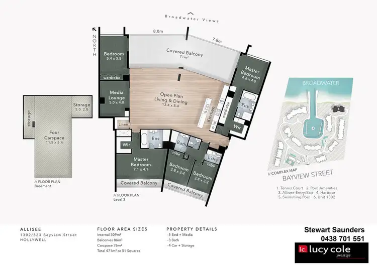 Floorplan of Homely apartment listing, 1302/323 Allisee Bayview Street, Hollywell QLD 4216