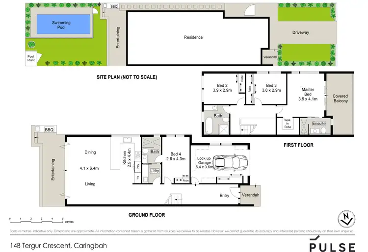 Floorplan of Homely semi-detached listing, 14b Tergur Crescent, Caringbah NSW 2229