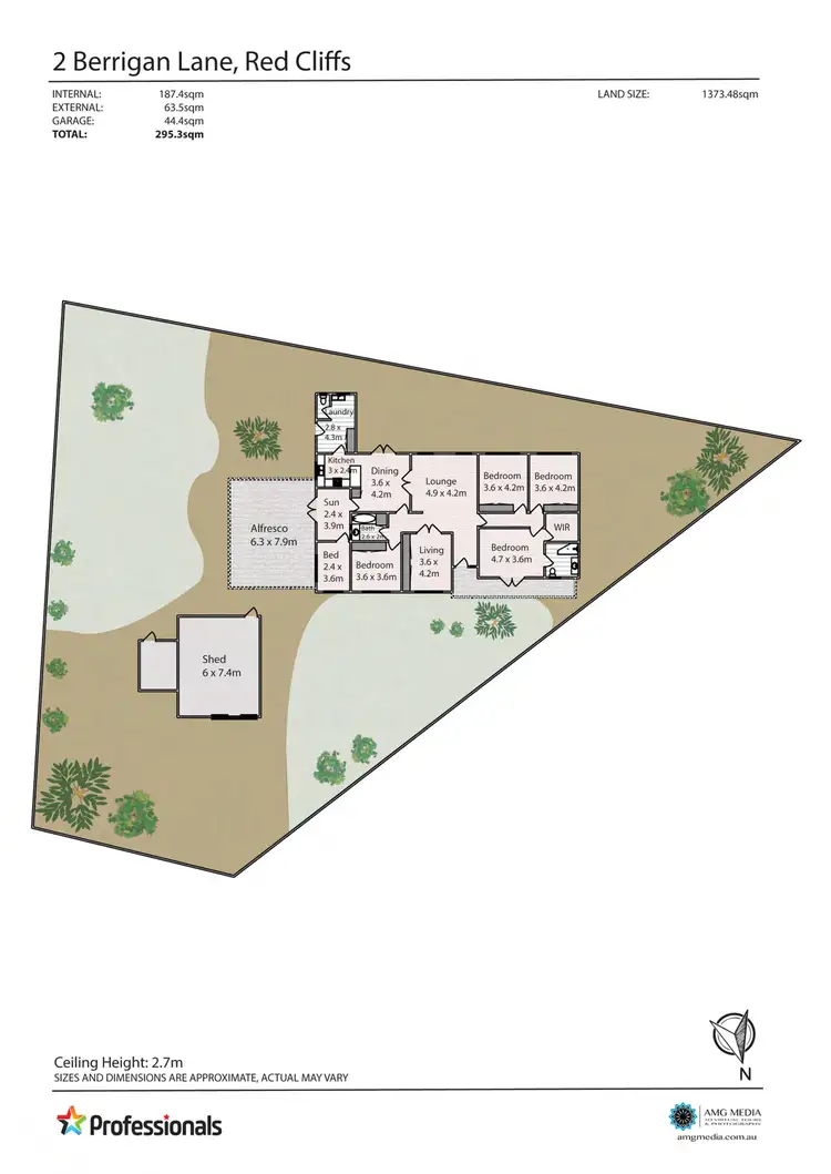 Floorplan of Homely house listing, 2 Berrigan Lane, Red Cliffs VIC 3496