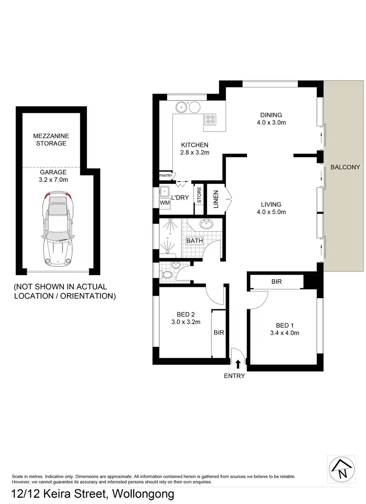 Floorplan of Homely apartment listing, 12/12 Keira Street, Wollongong NSW 2500