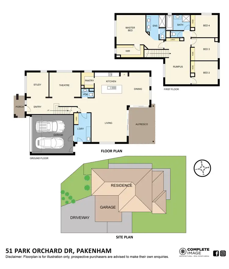 Floorplan of Homely house listing, 51 Park Orchard Drive, Pakenham VIC 3810