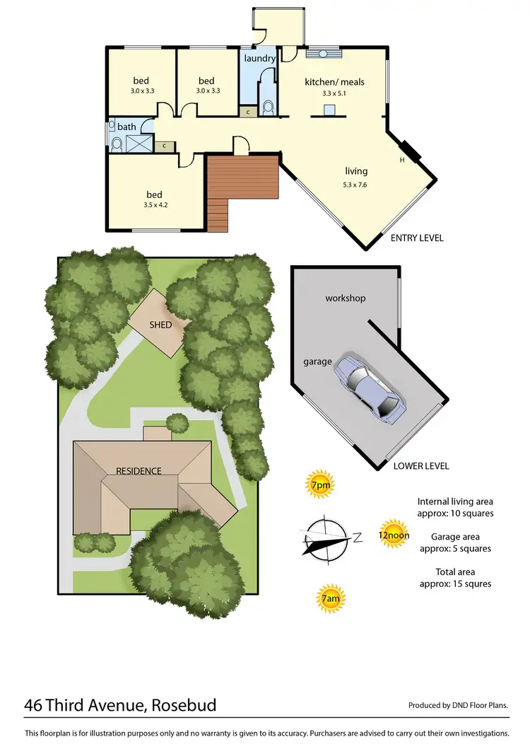 Floorplan of Homely house listing, 46 Third Avenue, Rosebud VIC 3939