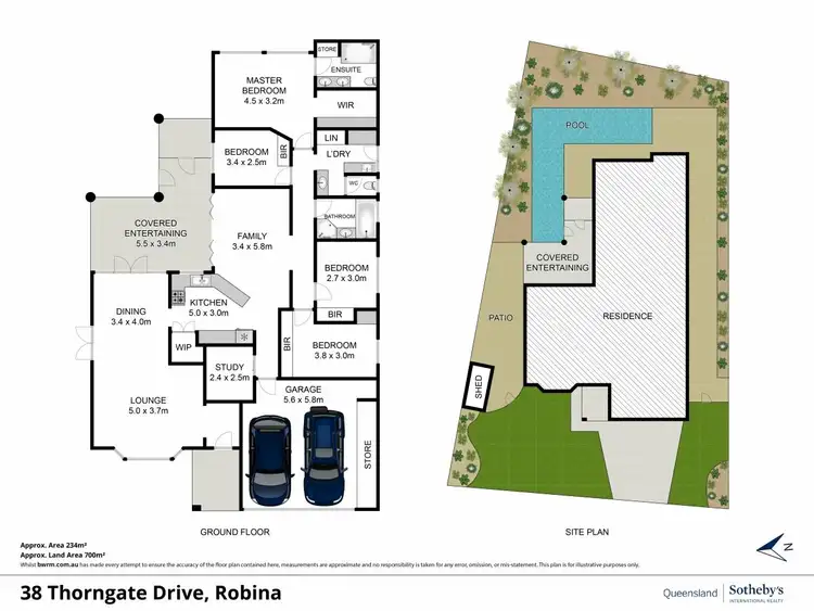 Floorplan of Homely house listing, 38 Thorngate Drive, Robina QLD 4226
