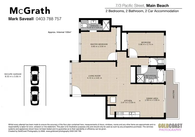 Floorplan of Homely apartment listing, 7/3 Pacific Street, Main Beach QLD 4217
