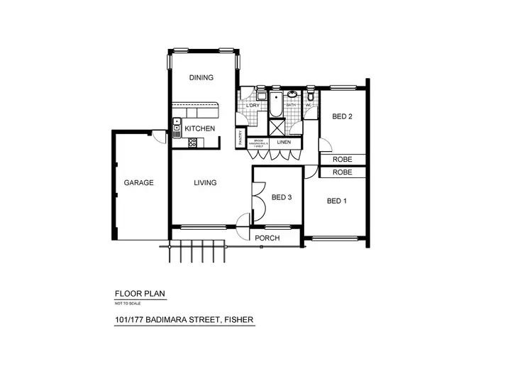 Floorplan of Homely townhouse listing, 101/177 Badimara Street, Fisher ACT 2611
