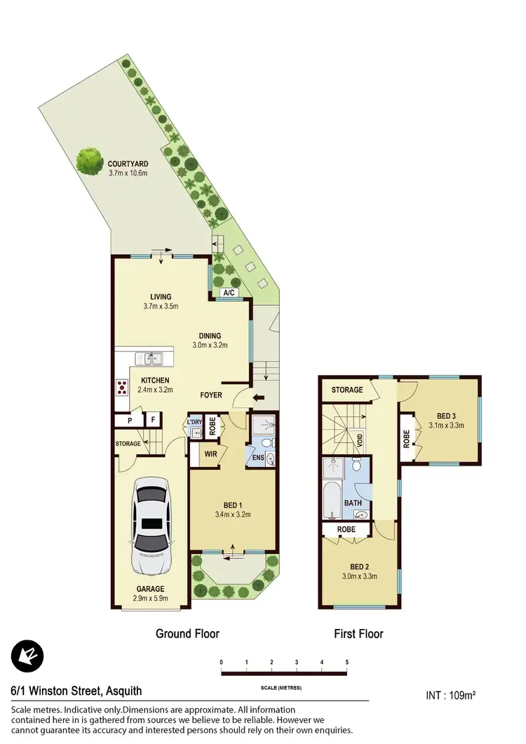 Floorplan of Homely townhouse listing, 6/1 Winston Street, Asquith NSW 2077