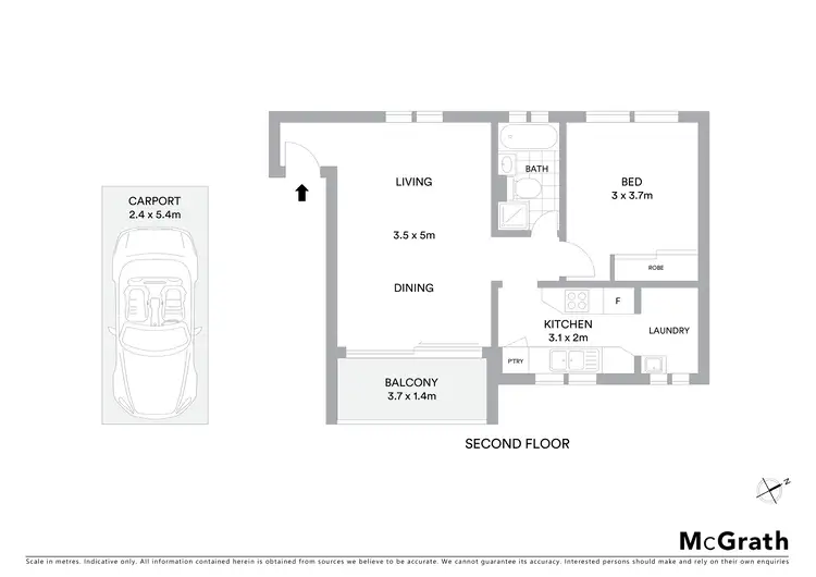 Floorplan of Homely unit listing, 9/5-7 Willison Road, Carlton NSW 2218