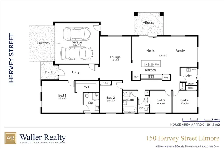 Floorplan of Homely house listing, 150 Hervey Street, Elmore VIC 3558