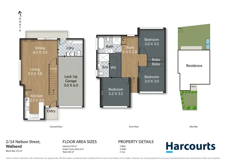 Floorplan of Homely townhouse listing, 2/14 Neilson Street, Wallsend NSW 2287