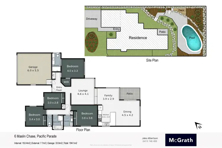 Floorplan of Homely house listing, 6 Maslin Chase, Pacific Pines QLD 4211