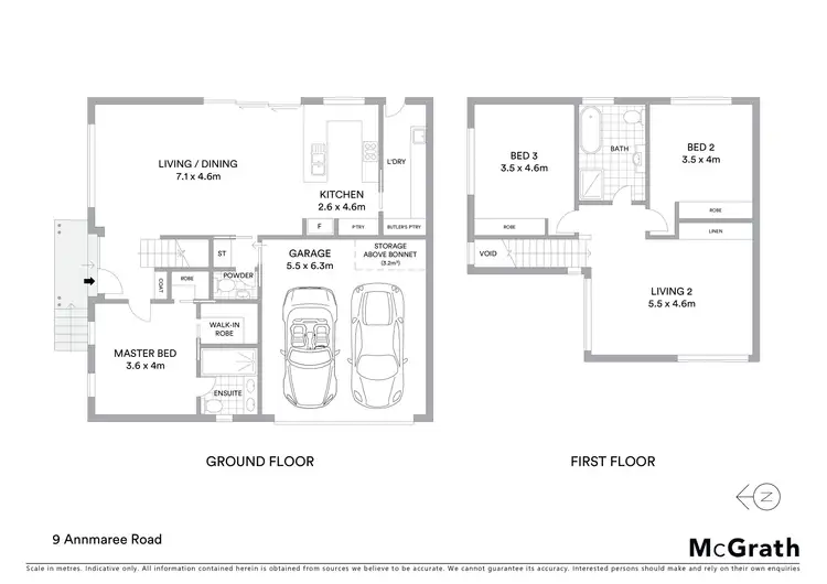 Floorplan of Homely townhouse listing, 9 Annmaree Road, Highton VIC 3216