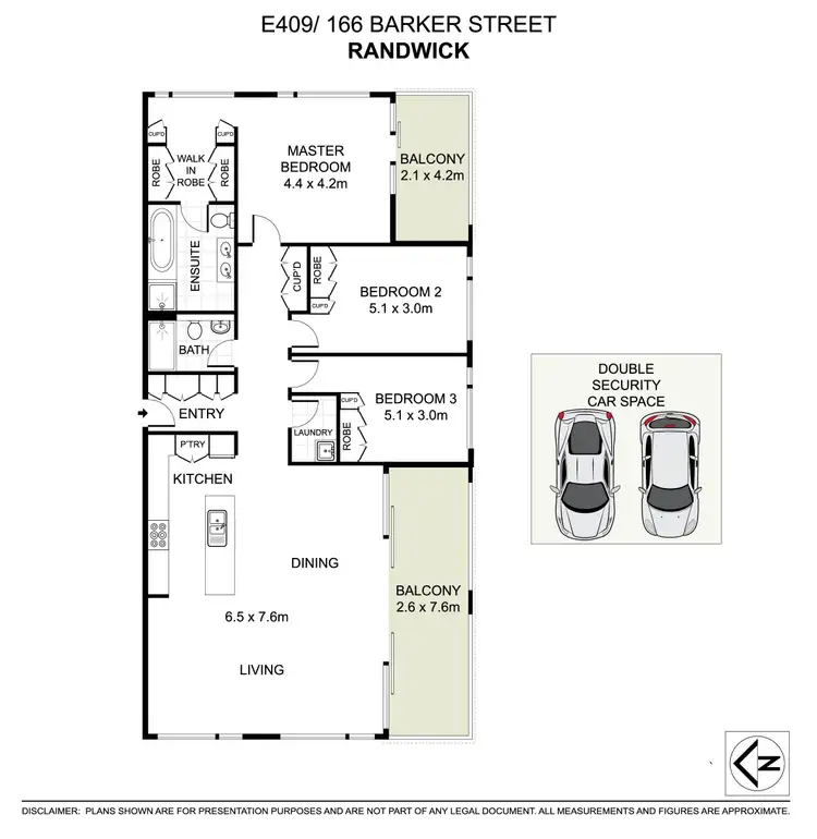 Floorplan of Homely apartment listing, E409/166 Barker Street, Randwick NSW 2031