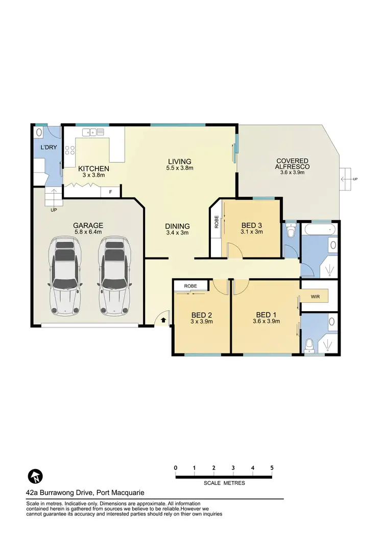 Floorplan of Homely villa listing, 42A Burrawong Drive, Port Macquarie NSW 2444