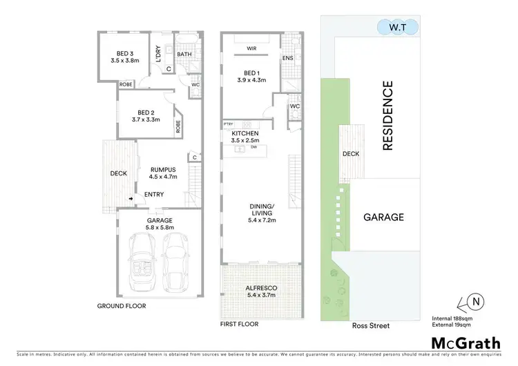 Floorplan of Homely townhouse listing, 1/27 Ross Street, Ballina NSW 2478