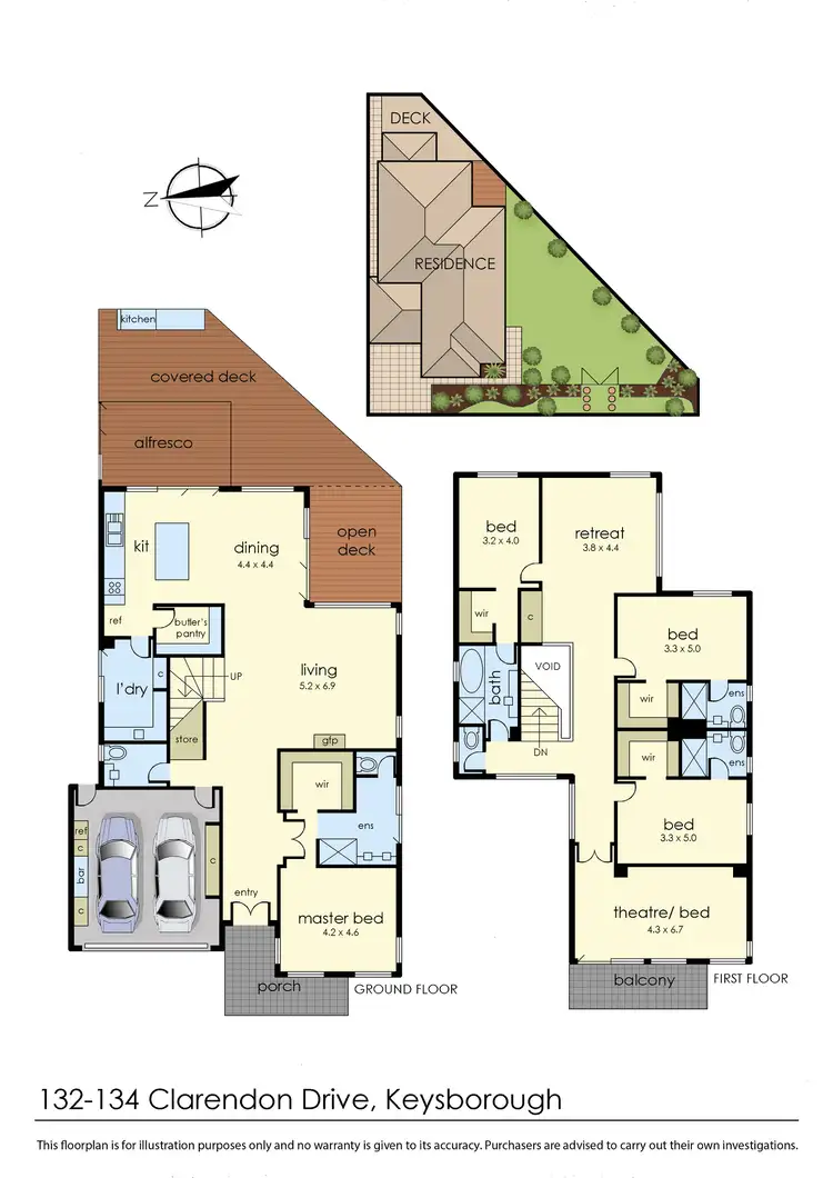 Floorplan of Homely house listing, 132-134 Clarendon Drive, Keysborough VIC 3173
