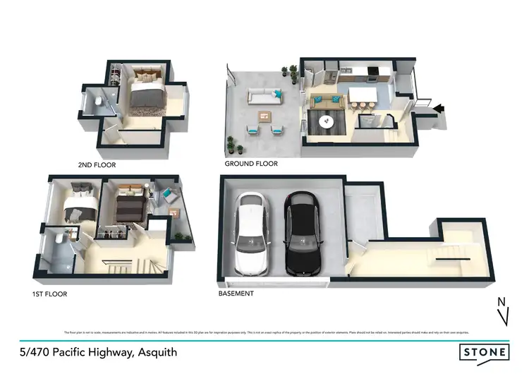 Floorplan of Homely townhouse listing, 5/470-472 Pacific Highway, Asquith NSW 2077