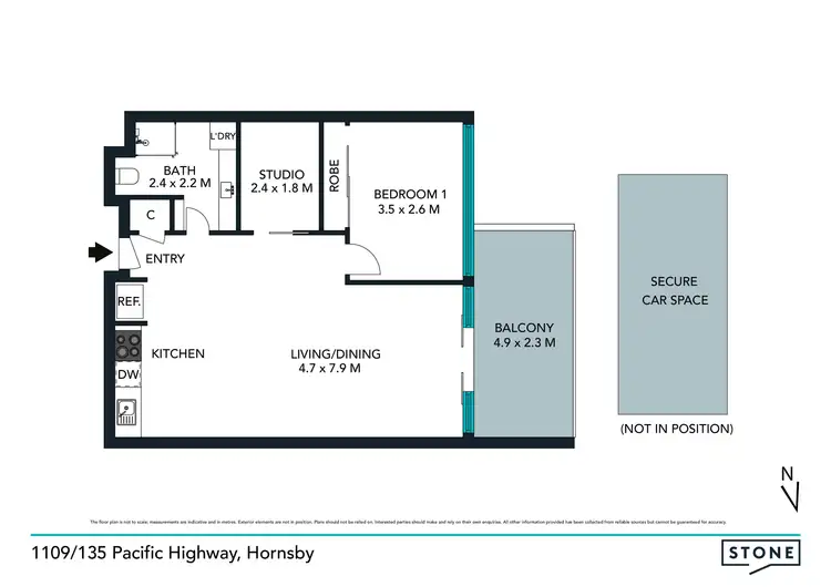 Floorplan of Homely apartment listing, 1109/135 Pacific Highway, Hornsby NSW 2077