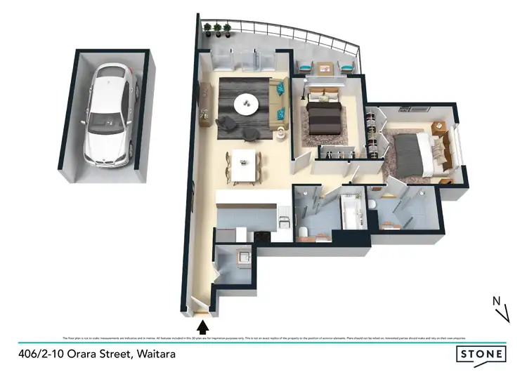 Floorplan of Homely apartment listing, 406/2-10 Orara Street, Waitara NSW 2077
