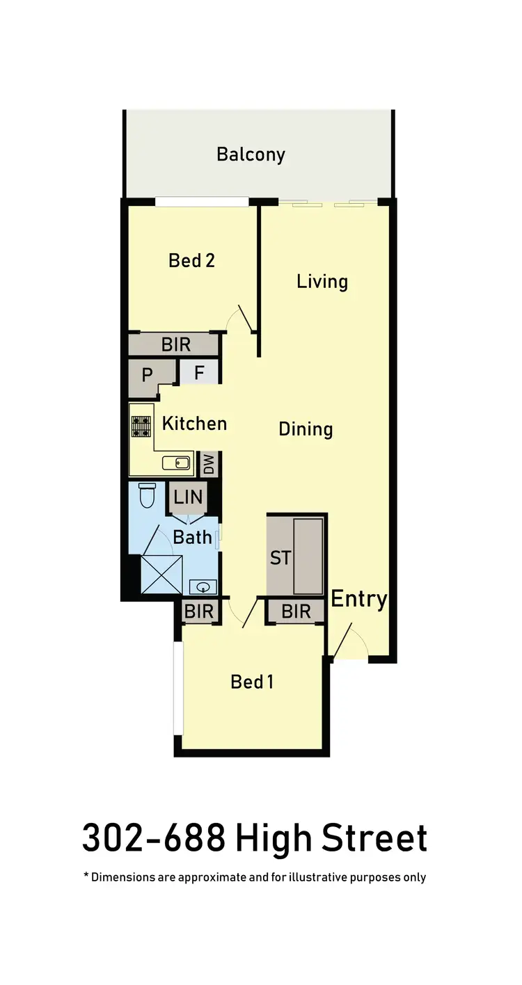 Floorplan of Homely apartment listing, 302/688-690 High Street, Thornbury VIC 3071