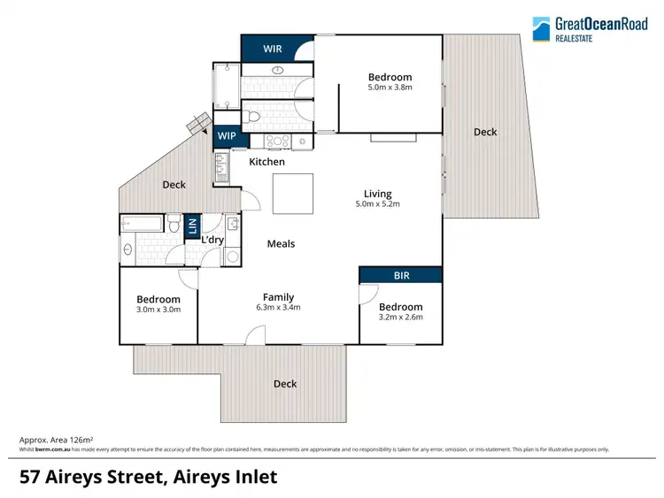 Floorplan of Homely house listing, 57 Aireys Street, Aireys Inlet VIC 3231