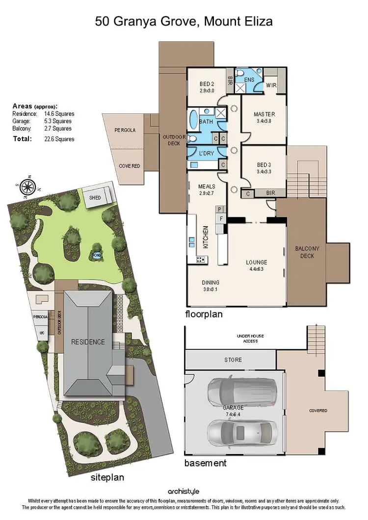 Floorplan of Homely house listing, 50 Granya Grove, Mount Eliza VIC 3930