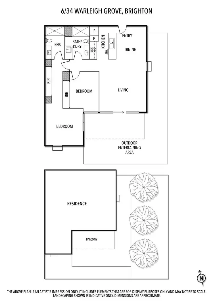 Floorplan of Homely apartment listing, 6/34 Warleigh Grove, Brighton VIC 3186