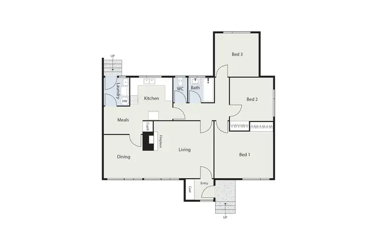 Floorplan of Homely semi-detached listing, 51 Tallara Parkway, Narrabundah ACT 2604