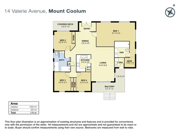 Floorplan of Homely house listing, 14 Valerie Avenue, Mount Coolum QLD 4573