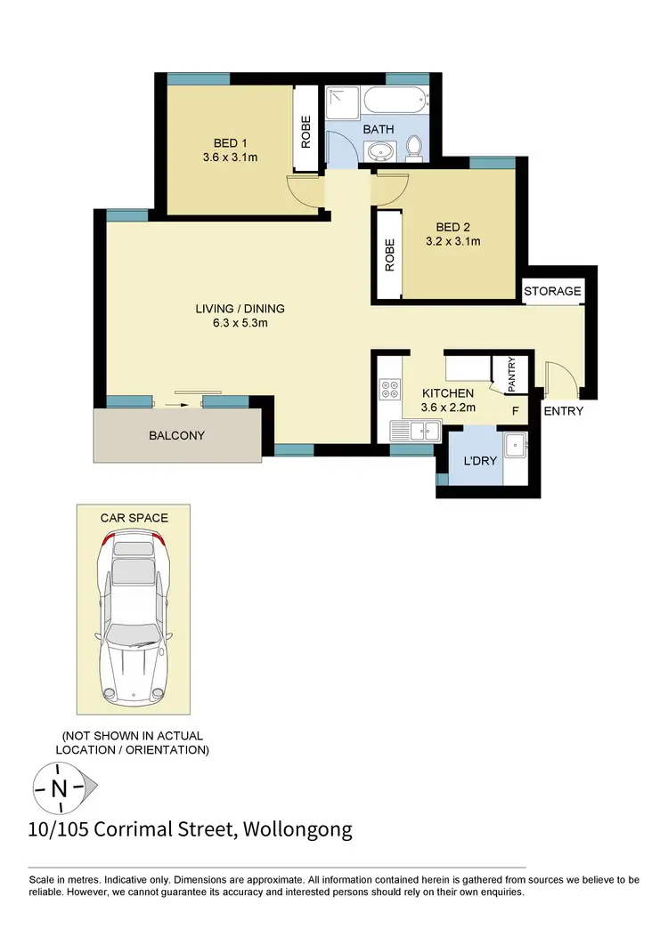 Floorplan of Homely apartment listing, 10/105 Corrimal Street, Wollongong NSW 2500