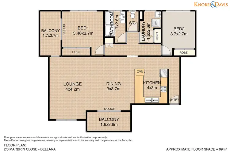 Floorplan of Homely unit listing, 2/6 Marbrin Close, Bellara QLD 4507