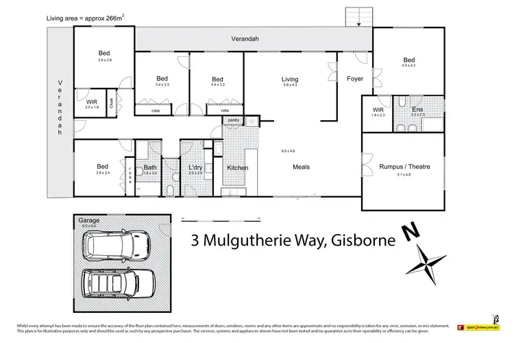 Floorplan of Homely house listing, 3 Mulgutherie Way, Gisborne VIC 3437