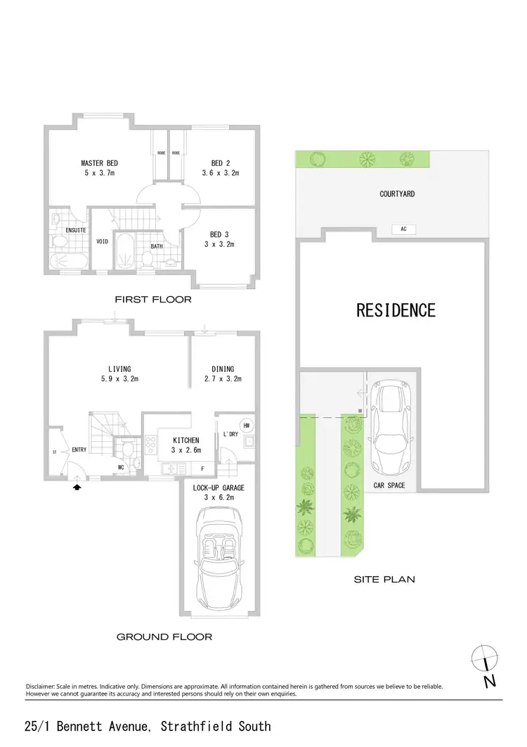 Floorplan of Homely townhouse listing, 25/1 Bennett Avenue, Strathfield South NSW 2136