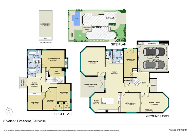 Floorplan of Homely house listing, 8 Valenti Crescent, Kellyville NSW 2155