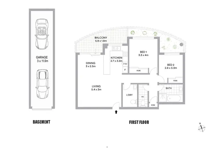Floorplan of Homely apartment listing, 11/19-23 Marlo Road, Cronulla NSW 2230
