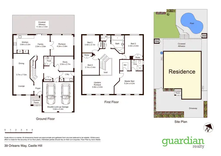 Floorplan of Homely house listing, 39 Orleans Way, Castle Hill NSW 2154