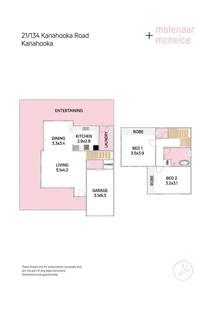 Floorplan of Homely townhouse listing, 21/134 Kanahooka Road, Kanahooka NSW 2530