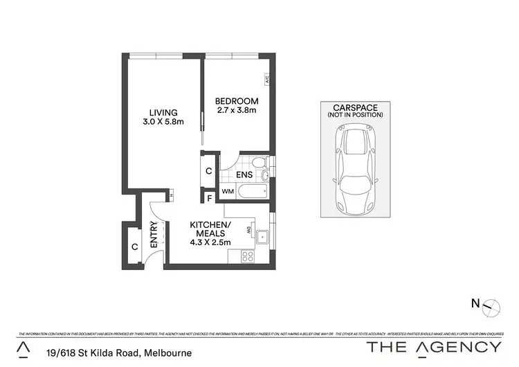 Floorplan of Homely apartment listing, 19/618 St Kilda Road, Melbourne VIC 3004