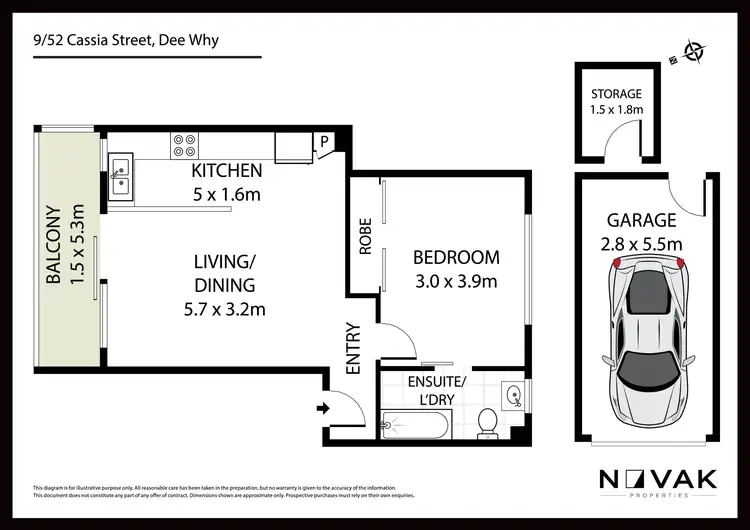Floorplan of Homely apartment listing, 9/52 Cassia Street, Dee Why NSW 2099