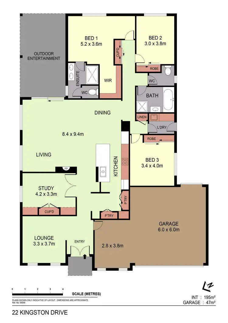 Floorplan of Homely house listing, 22 Kingston Drive, Eaglehawk VIC 3556