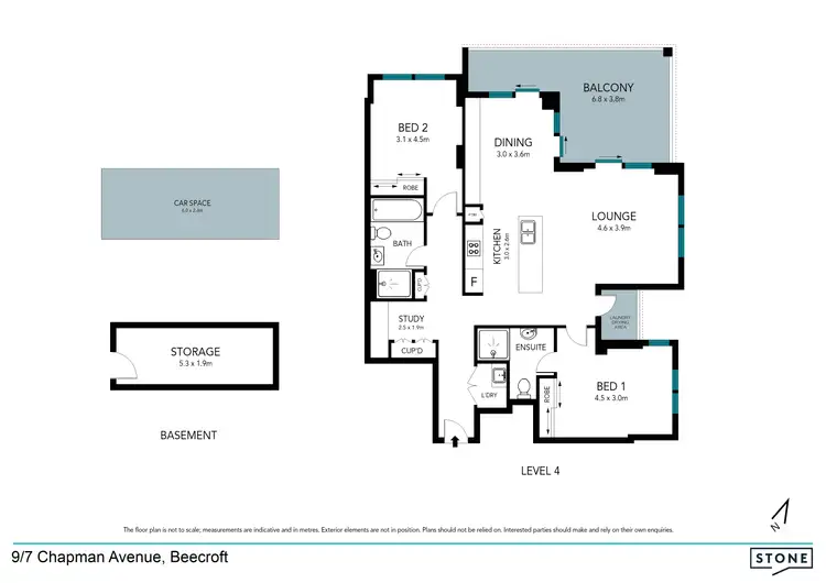 Floorplan of Homely unit listing, 9/7 Chapman Avenue, Beecroft NSW 2119